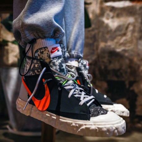 کفش ساقدار اصلی نایک بلازر Nike X Readymade Blazer Mid Review BLACK