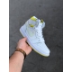 ست کتونی اورجینال نایک جردن ساقدار سفید زرد Nike custom air jordan 1 mid sneakers