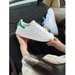 کفش اصلی آدیداس استن اسمیت ست زن و مرد سفید/سبز adidas stan smith