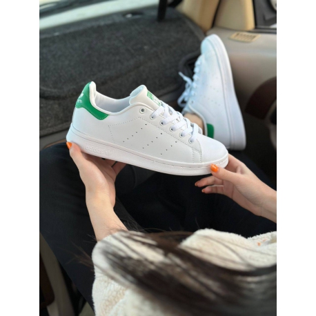 کفش اصلی آدیداس استن اسمیت ست زن و مرد سفید/سبز adidas stan smith