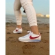 ست دخترانه و پسرانه کتانی اصلی نایک کورتز سفید/قرمز Nike Cortez for men-and women